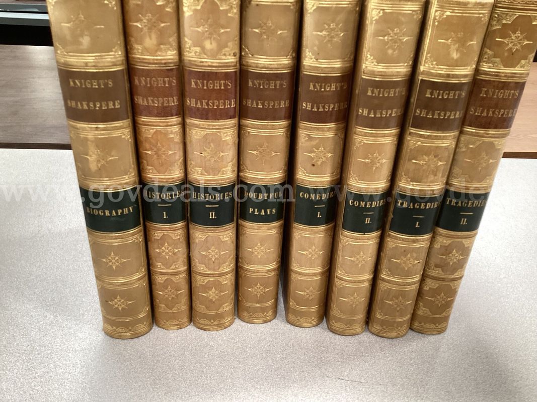 8 - Volumes of Shakespere ca 1865