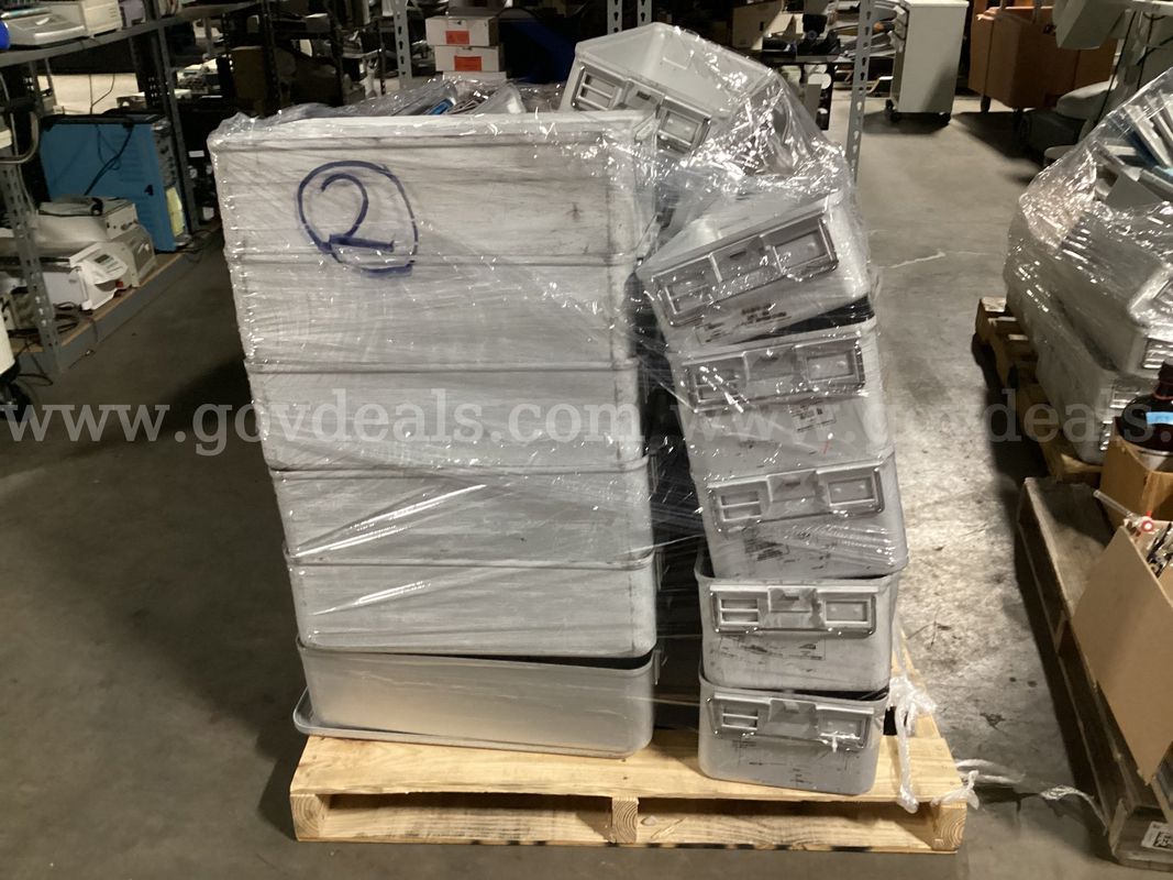 Pallet of Aluminum Autoclave Trays and Lids