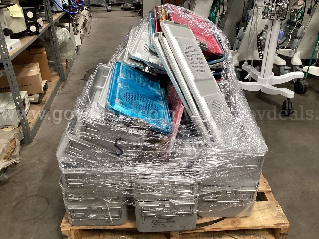 Pallet of Aluminum Autoclave Trays and Lids