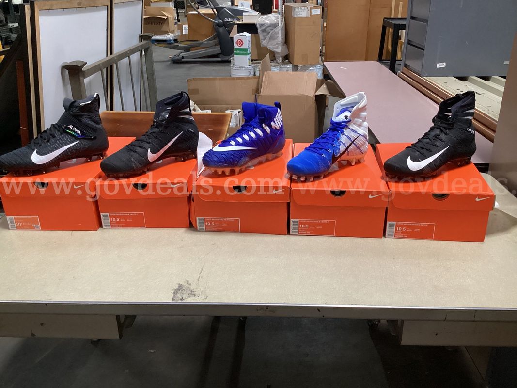 5 - Pairs of Size 10.5, Nike Cleats