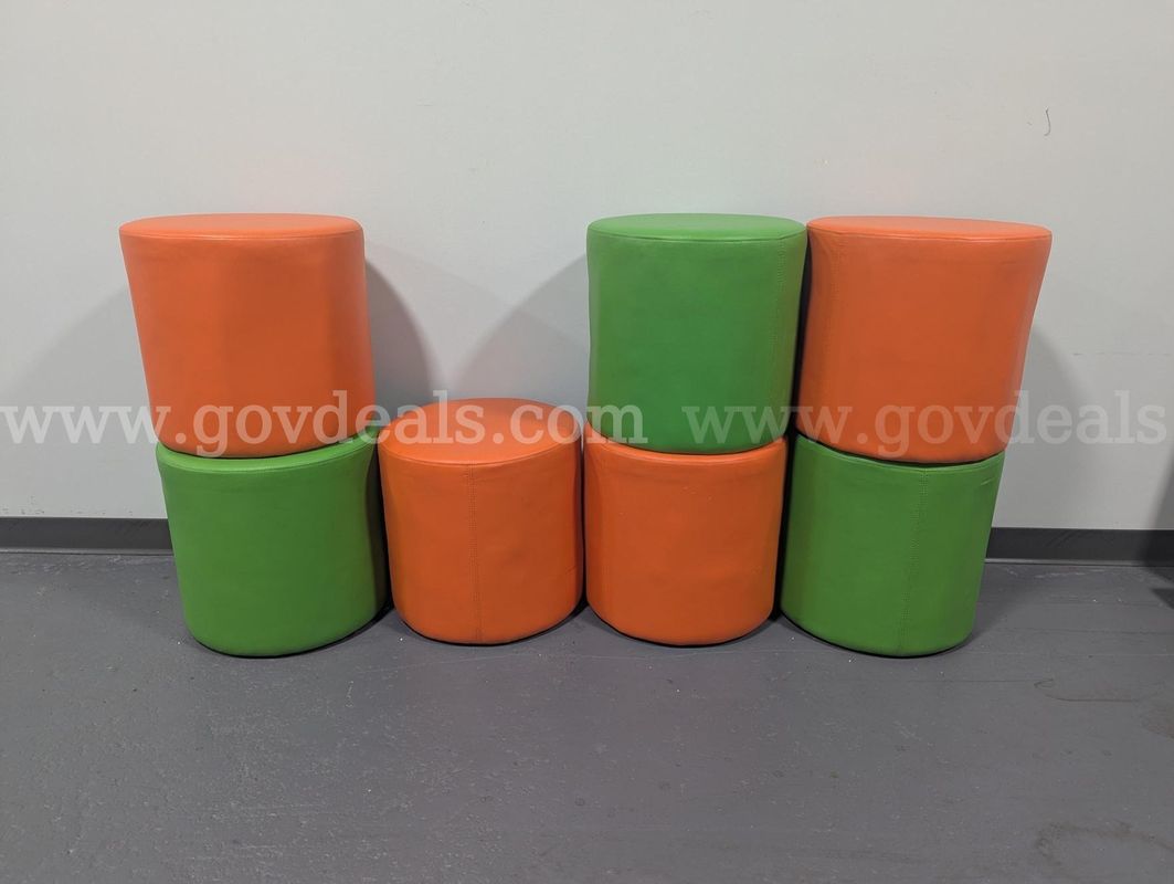 Children's Soft Seating. Total of 7. Multiple Colors. Perfect for Schools or Day Care.