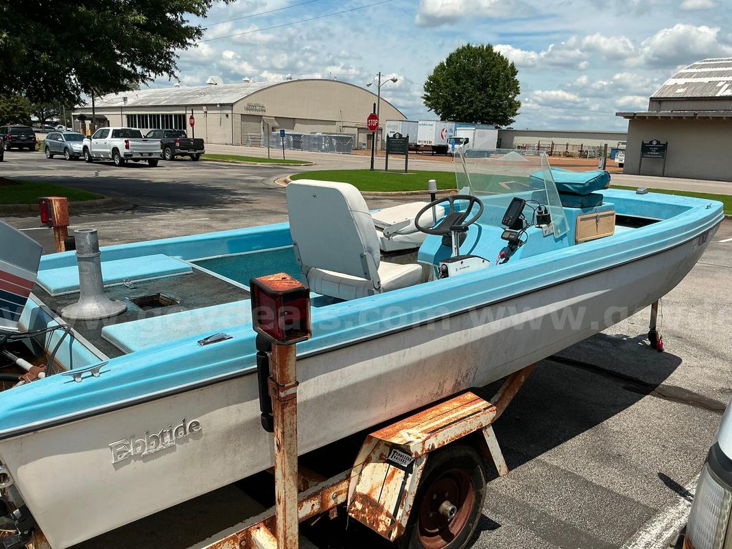1973 Ebbtide Boat w/65hp Evinrude Engine and Trailer