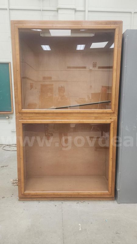 Large display case with light