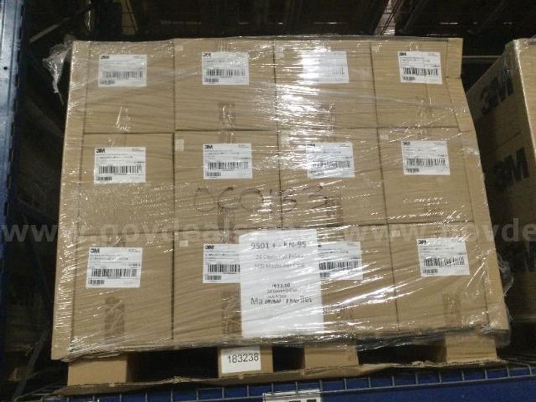 1 Pallet of 3M 9501+ KN95 Face Masks - Expired