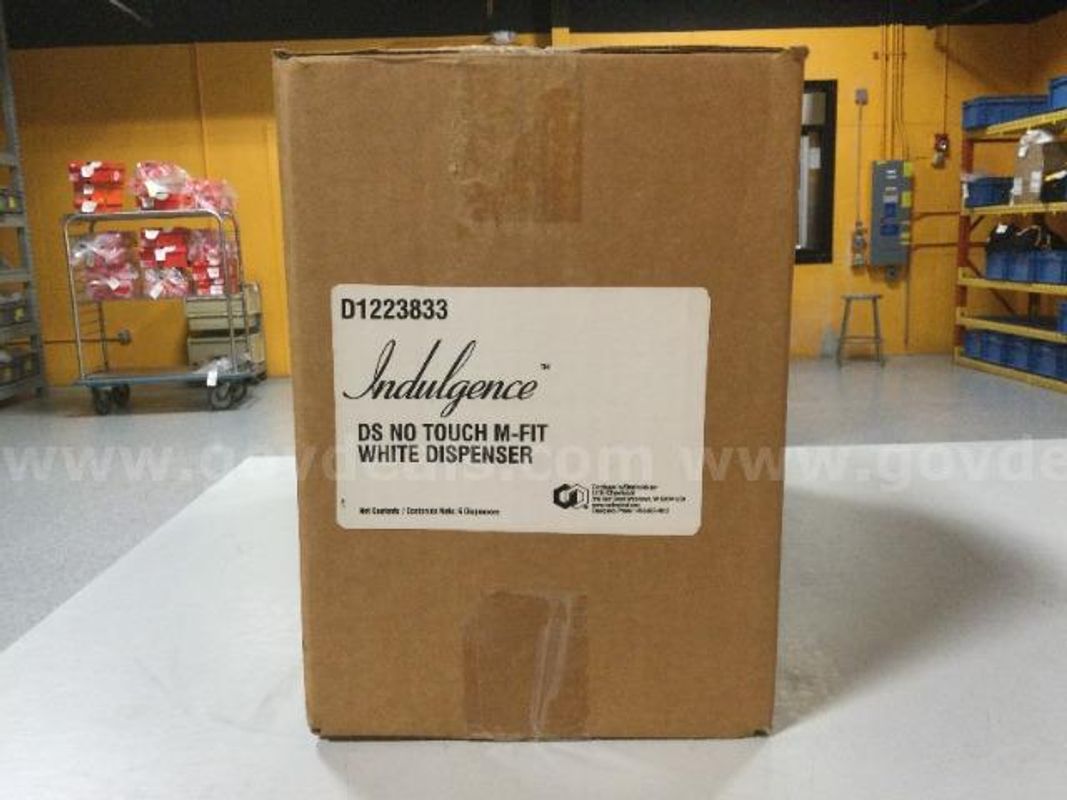 1 Case of 6 Indulgence D1223833 No Touch M-Fit Sanitizer Dispensers