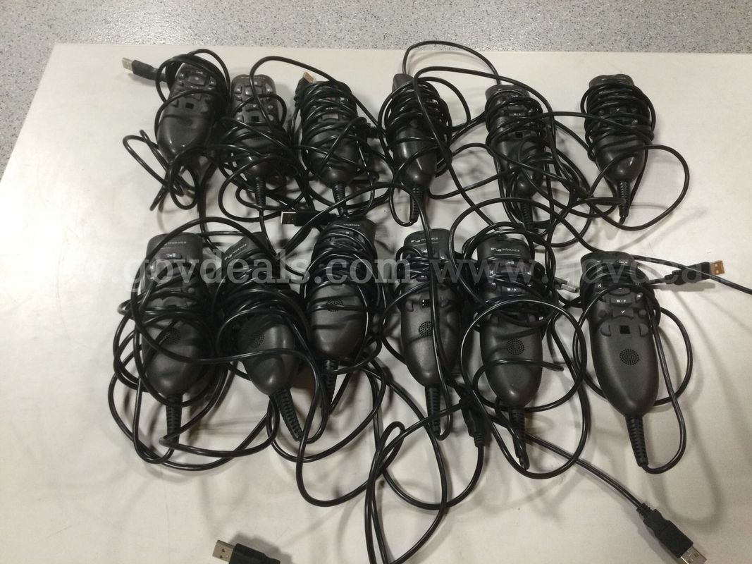 Lot of 12 Nuance PowerMic III Dictation Microphones - Untested