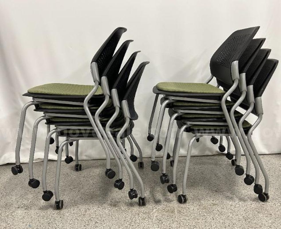 Allsteel Stackable Rolling Chairs