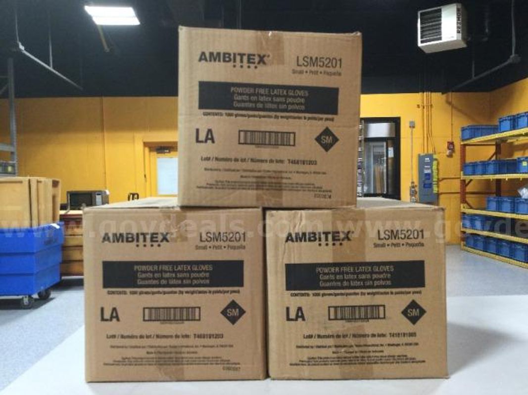 3 Cases of Ambitex LSM5201 Small Power Free Latex Gloves