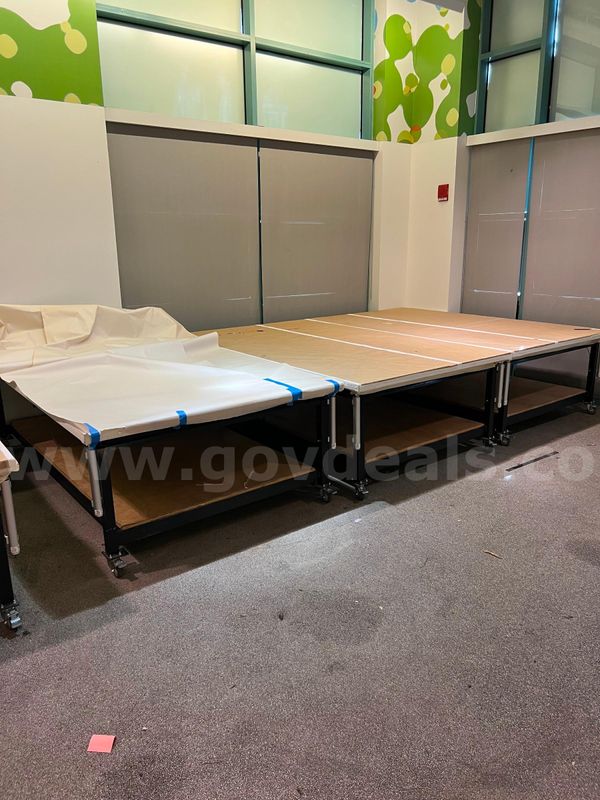 Lot of 3 Industrial Adjustable Pattern Cutting Table's / Fabric Work Table's on Casters - Pick Up in Los Angeles