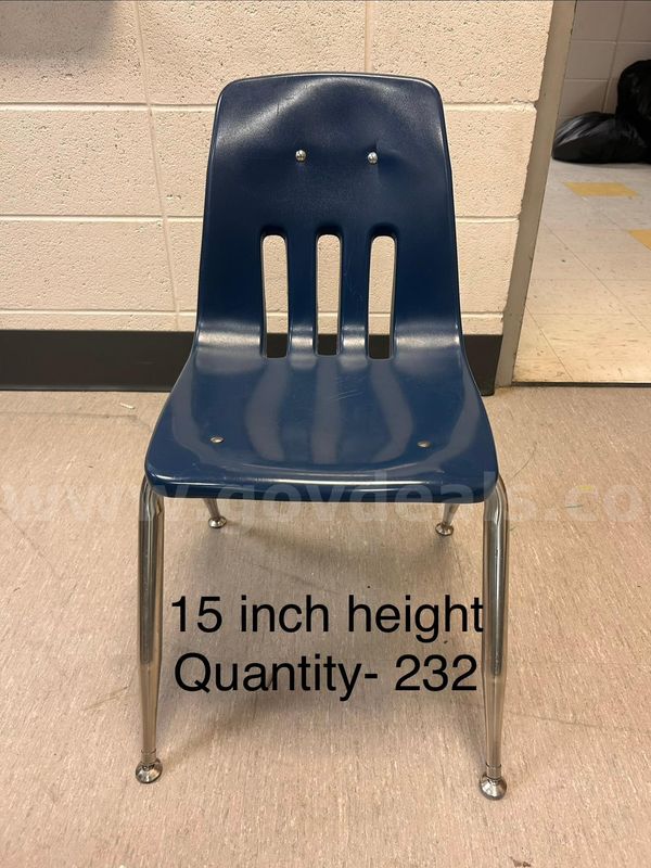 15" Student Chairs - Stackable (Slatted Back)