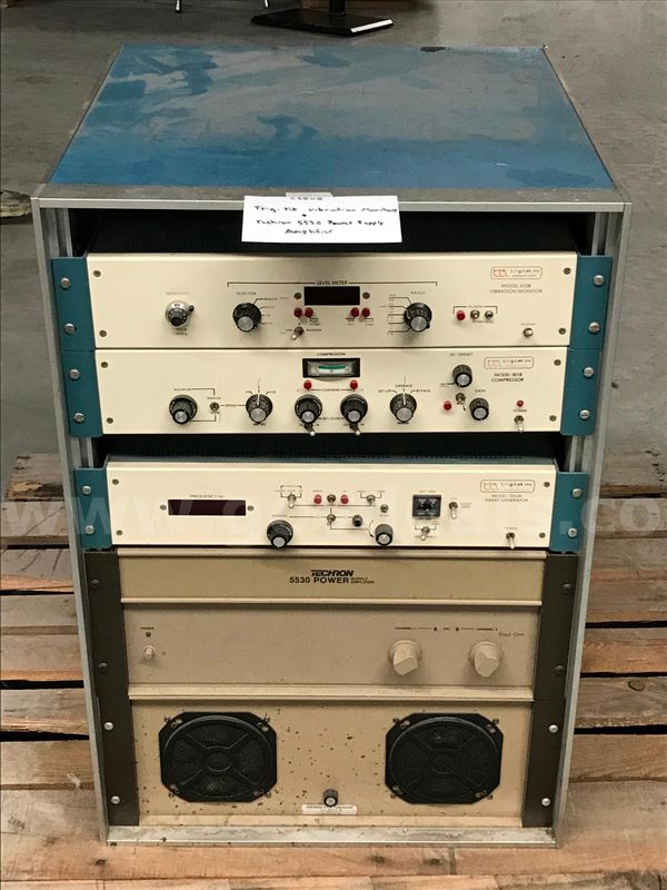3 Trig Tek Components & Techron 5530 Power Supply Amplifier in Cabinet