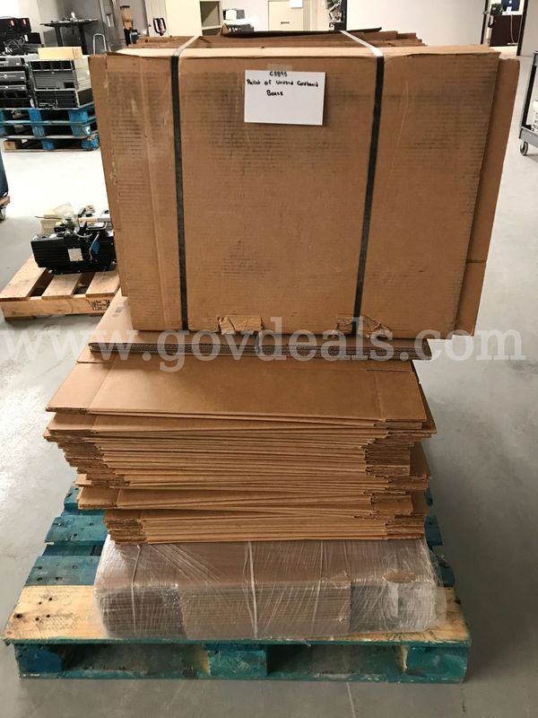Pallet of Unused Cardboard Boxes