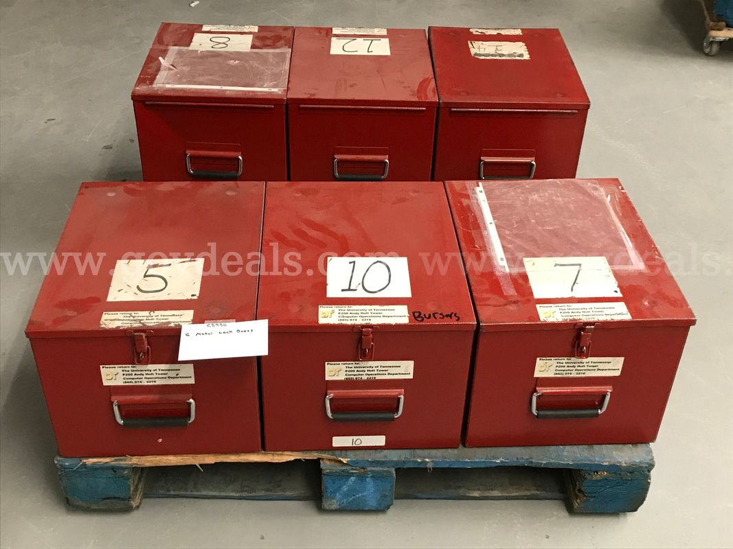 6 Metal Lock Boxes