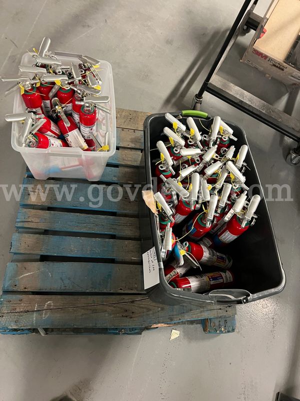 Pallet of Fire Extinguishers