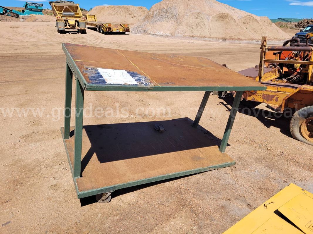 Heavy-Duty Steel Workbench with Casters