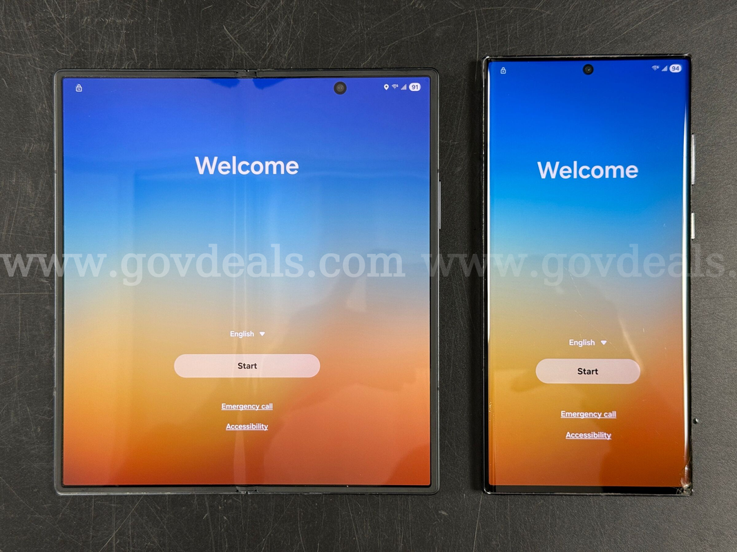 2 - Samsung Galaxy Cellphones (User Locked), Both Power On