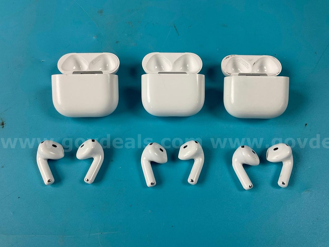 3 - Apple AirPods 4 with Wireless Charging Case Model A3059, All Power On