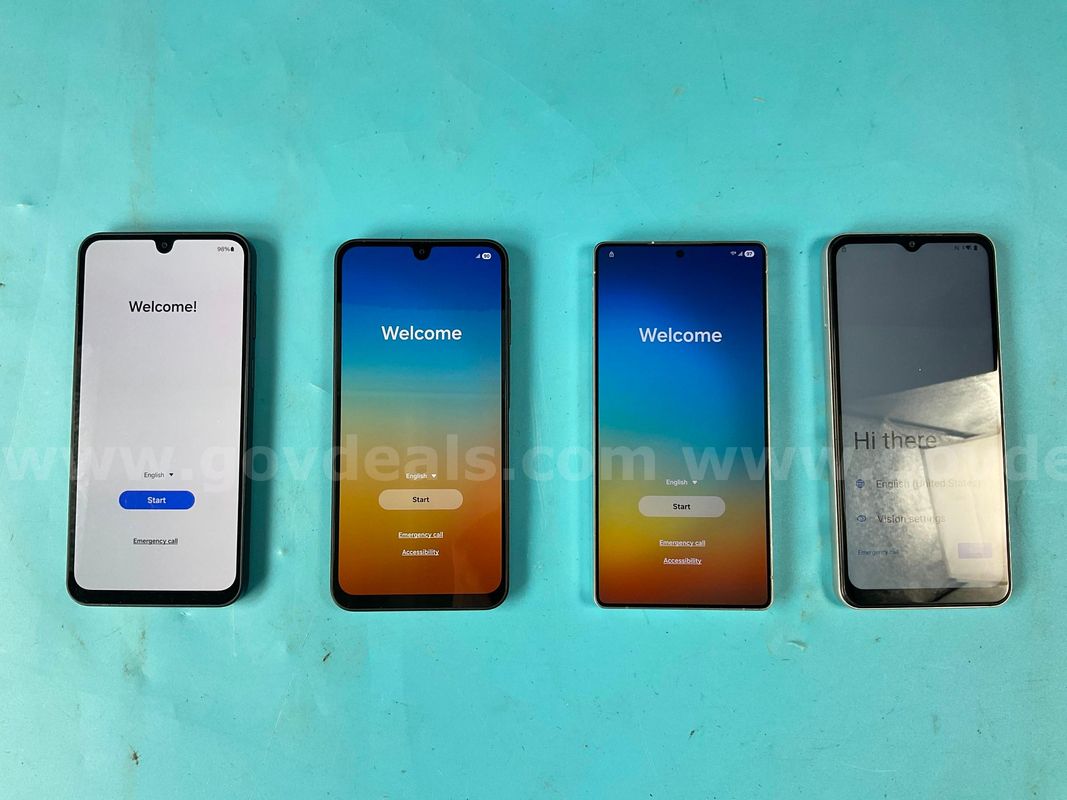 4 - Cell Phones (User Locked) from Samsung and T-Mobile, All Power On