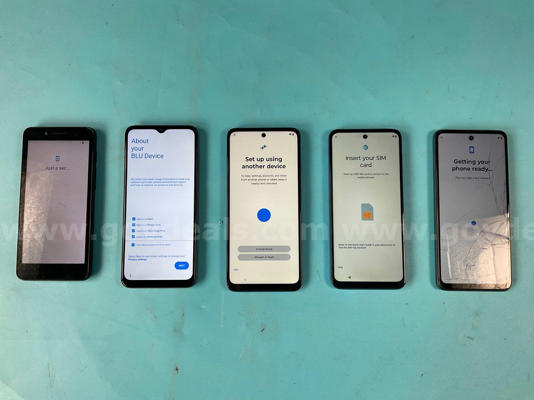 5 - Cell Phones (User Locked) from Motorola and More, All Power On