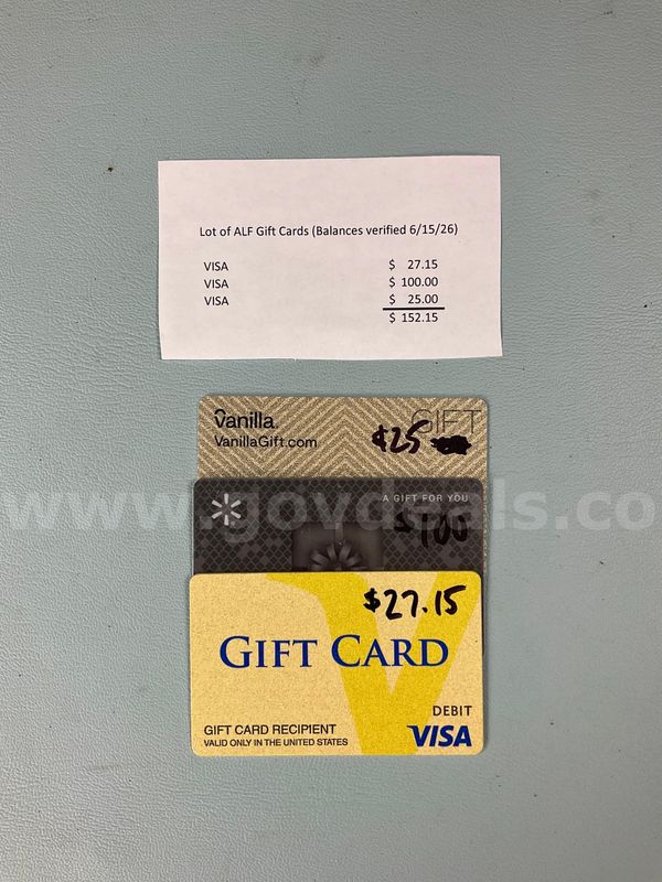 Lot of Gift Cards, Total $152.15 (Balances Verified 6/15/26)