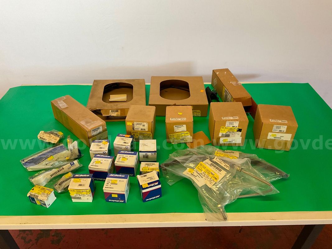 Box of Vehicle Parts, Some with Packaging, All Untested