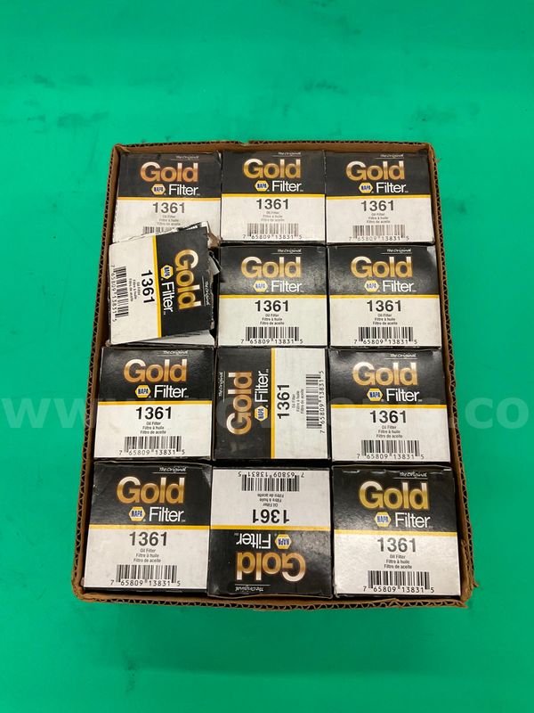 12 - NAPA Gold Spin-On Engine Oil Filters with Packaging, Part #1361