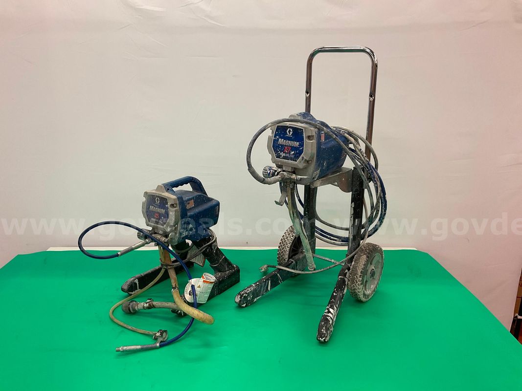 2 - Graco Magnum Electric Airless Paint Sprayers, Untested: 1 - X5 Model 262800 and 1 - X7 Model 262805