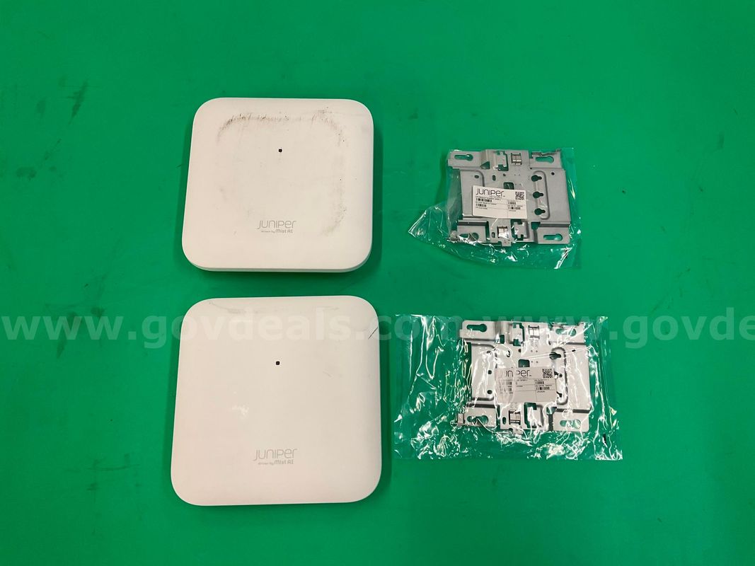 2 - Juniper Networks Mist Wireless Access Points, Model AP45 with Mounting Brackets, Untested