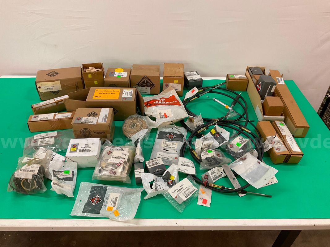Lot of Misc. Vehicle Parts Labeled International, Some with Packaging