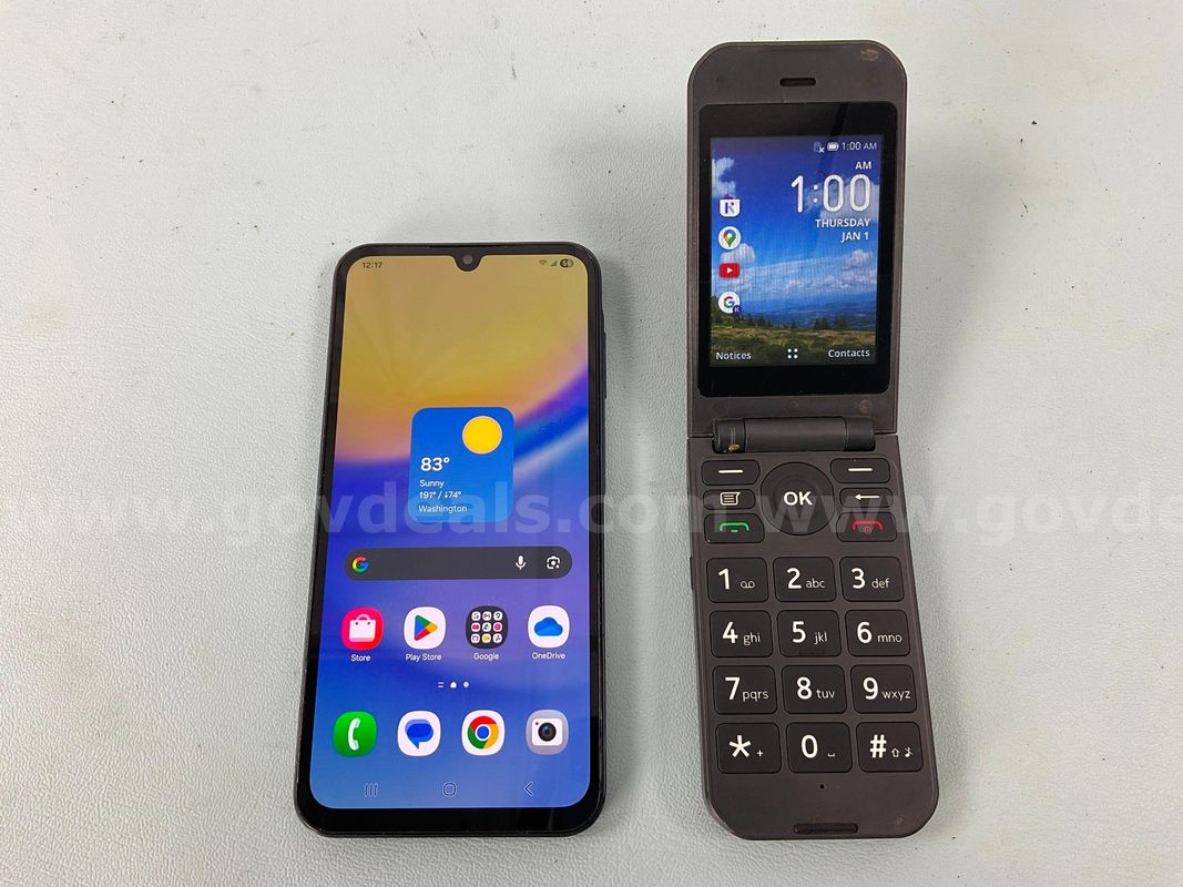 2 - Cell Phones (Unlocked) AT&T and Samsung, Both Power On