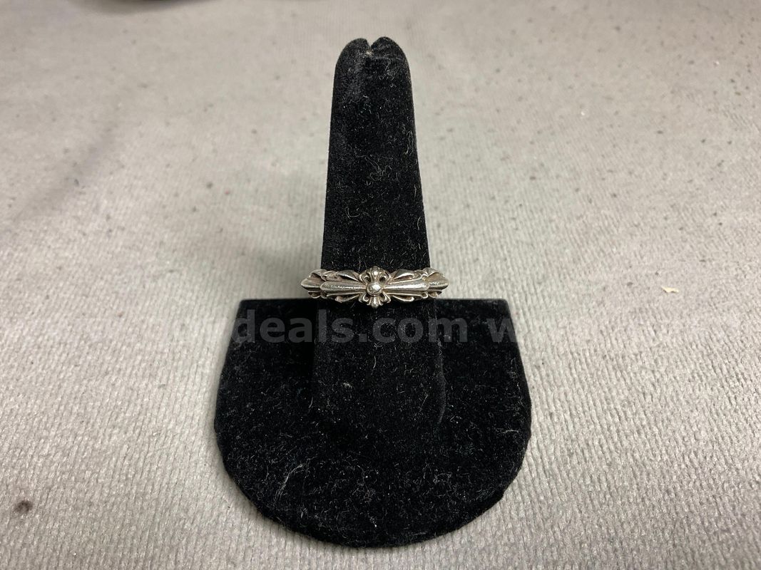 Silver Ring, Labeled as Chrome Hearts, Size 9, 4.82 Grams