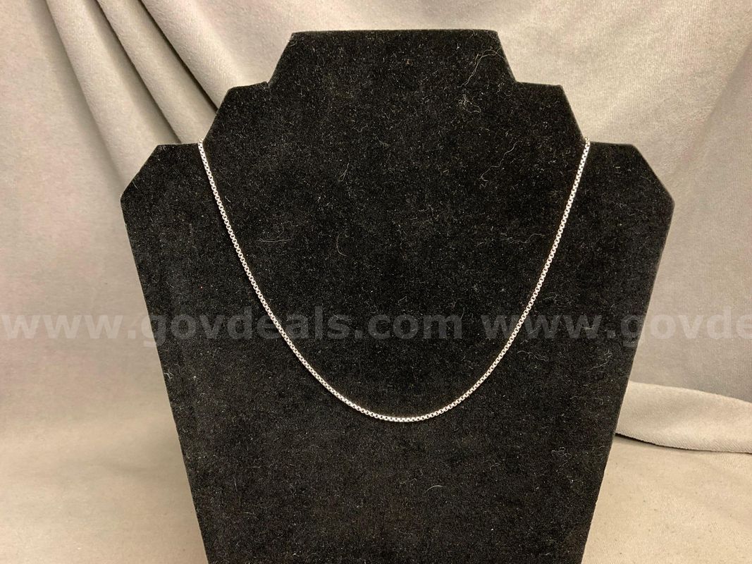 Sterling Silver Necklace, 17" Labeled as David Yurman, 6.19 Grams