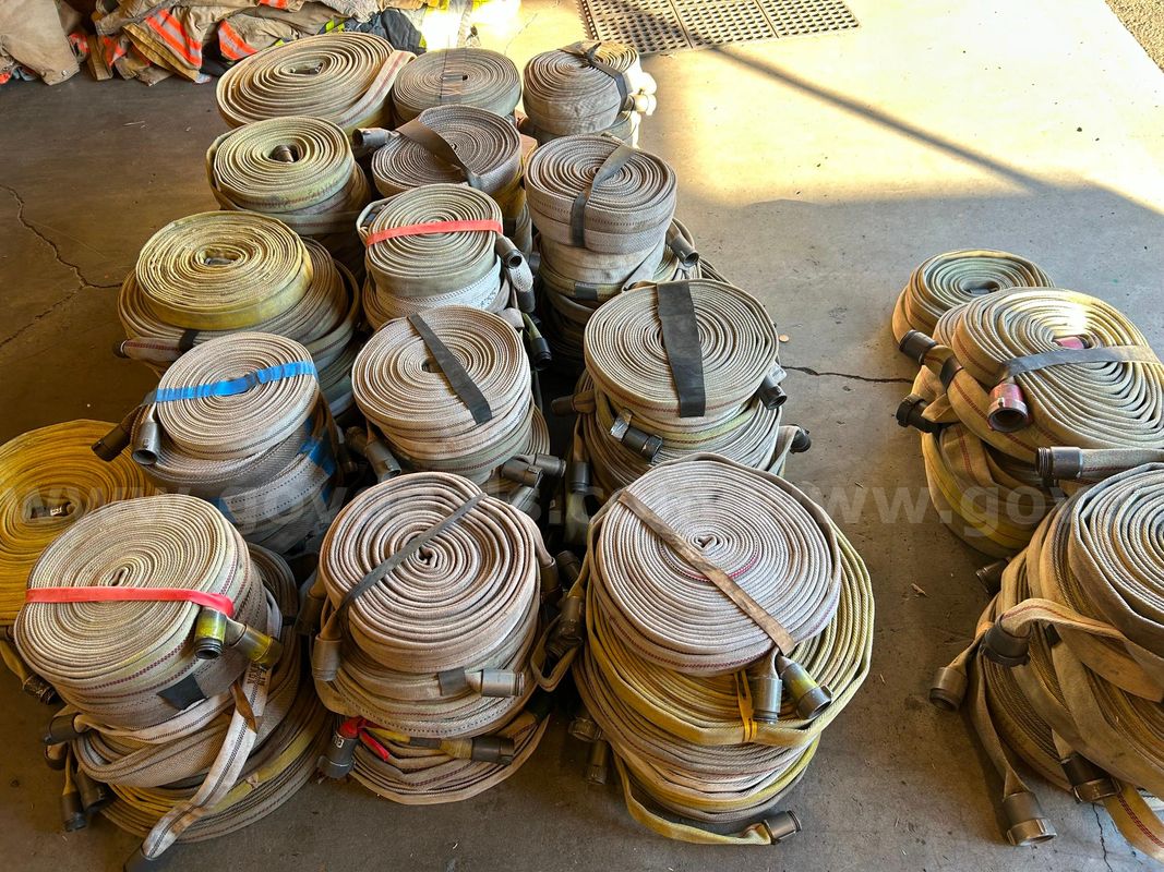 Bulk lot of wildland fire hose.