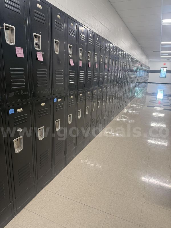 1 Lot of (20) Double Tier Black Lockers 1 Wide, 12 inches Wide, 12 inches Deep, 78 inches Height