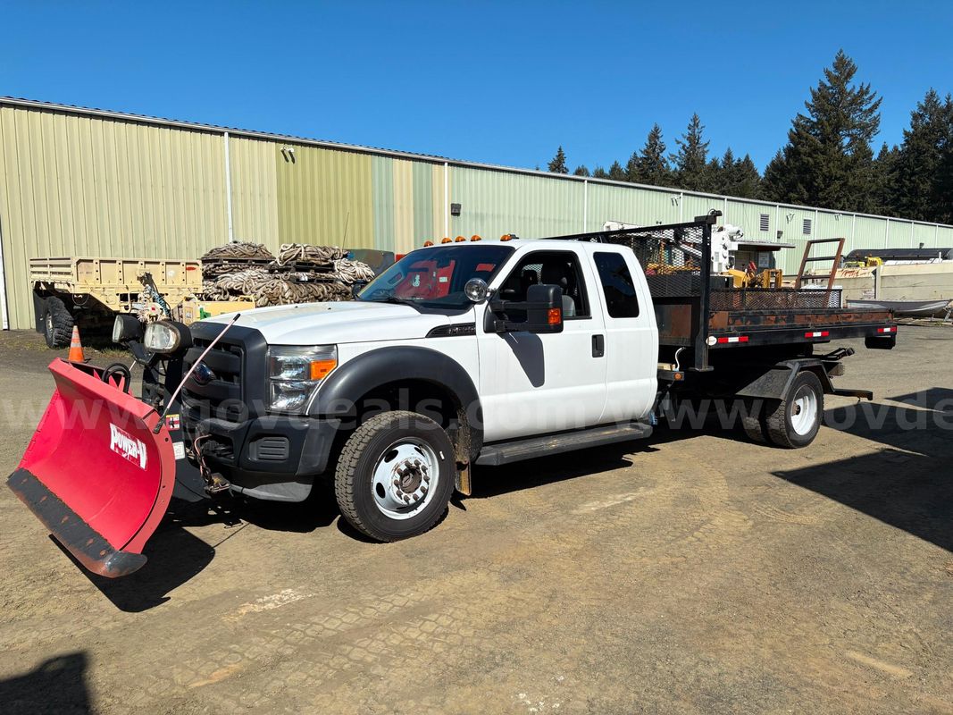 2012 Ford F-550 | 4x4 | Roll Off | Crane | Plow | 2 Additional Beds (ID #45589) (E11) (26-0392) 13400