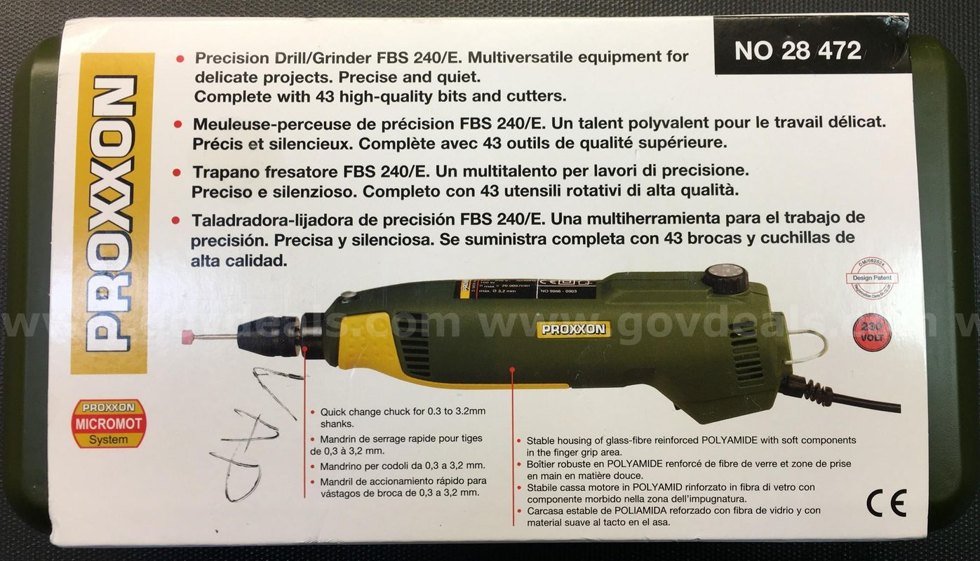 Proxxon Precision Drill/Grinder (ID# 46332) (D-Case) (TSA) (NO UPC)