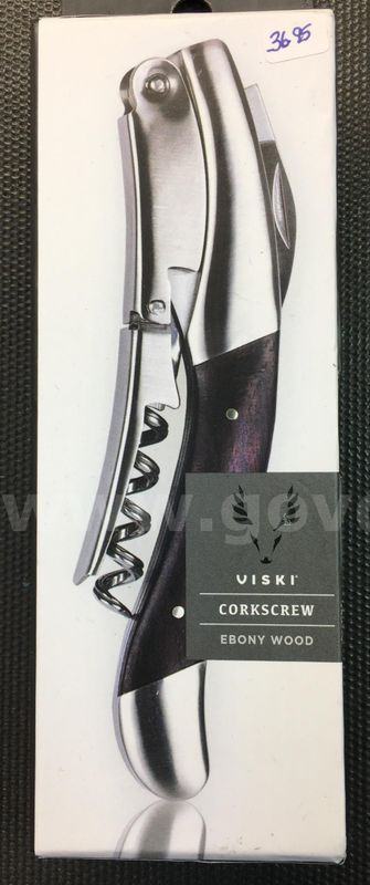 Viski Corkscrew w/Ebony Wood (ID# 46338) (D-Case) (TSA) (NO UPC)