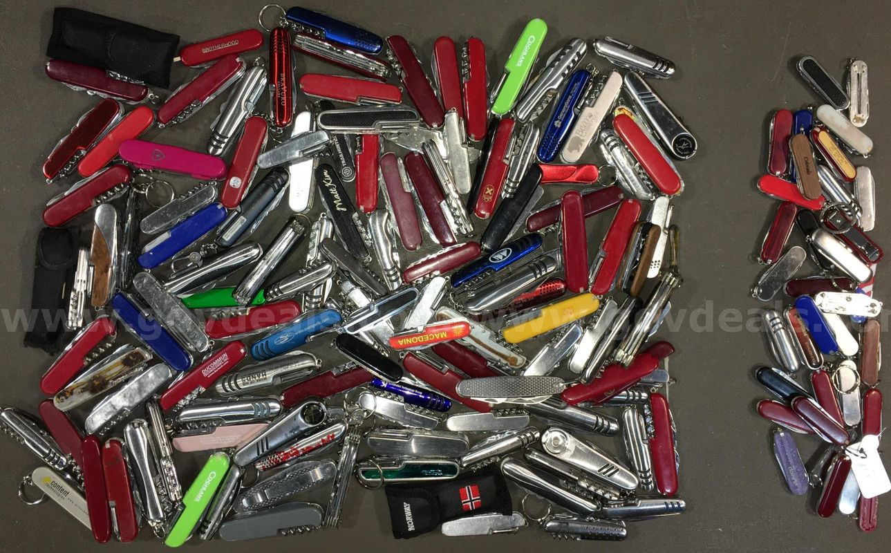 Generic Swiss-Type Knives Lot ~155 Units (ID# 46430) (TSA #1) (NO UPC) (10)