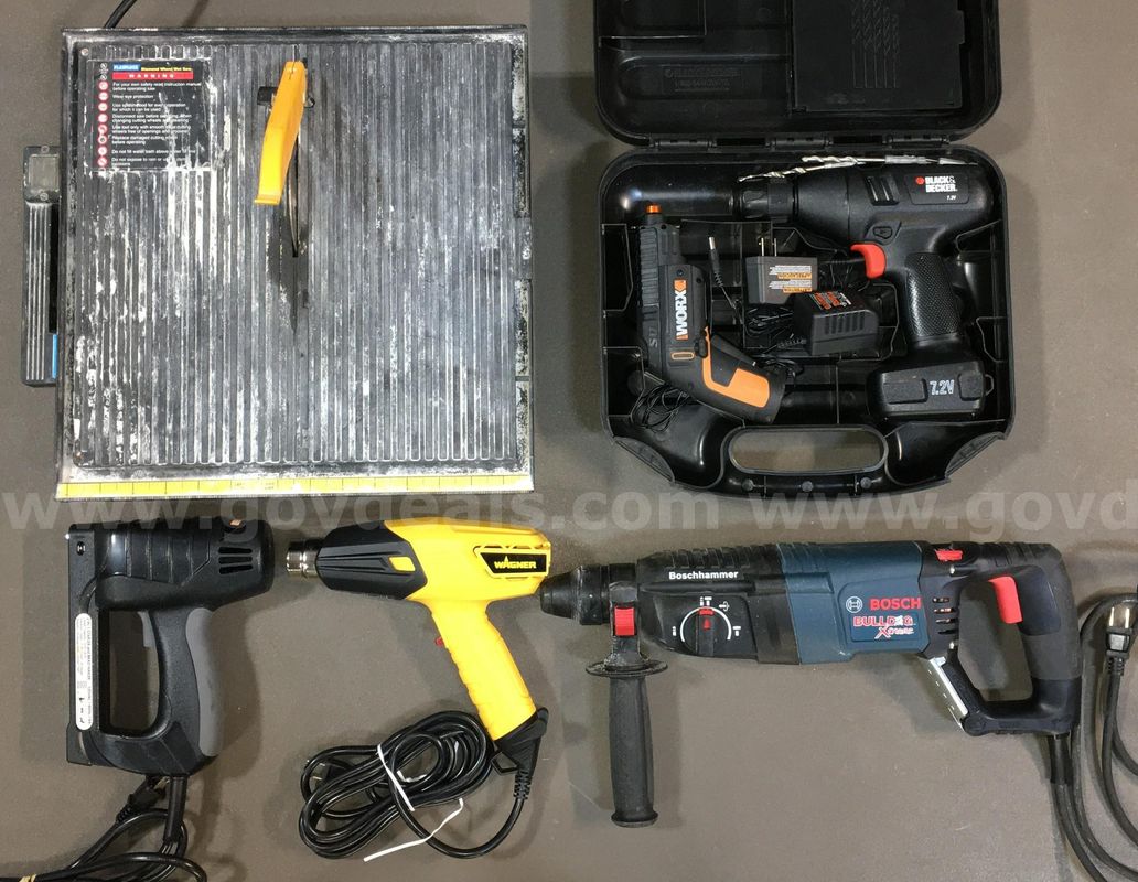 Miscellaneous Power Tool Lot (ID# 46445) (TSA #1) (NO UPC) (10)