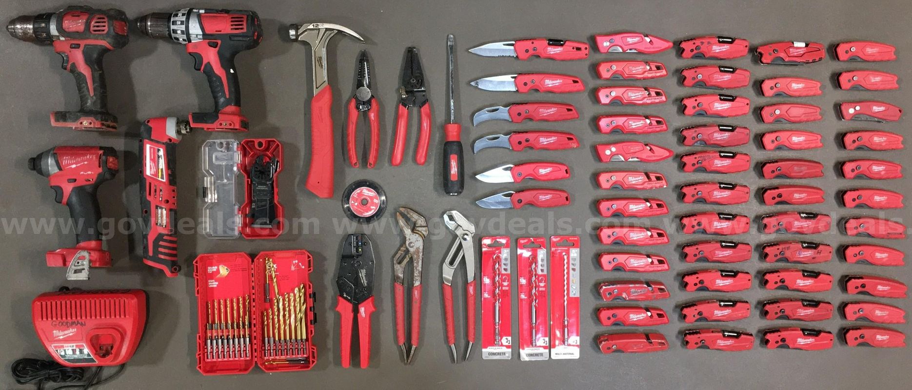 Milwaukee Power Tool & Accessories Lot (ID# 46741) (TSA #2) (NO UPC) (10)