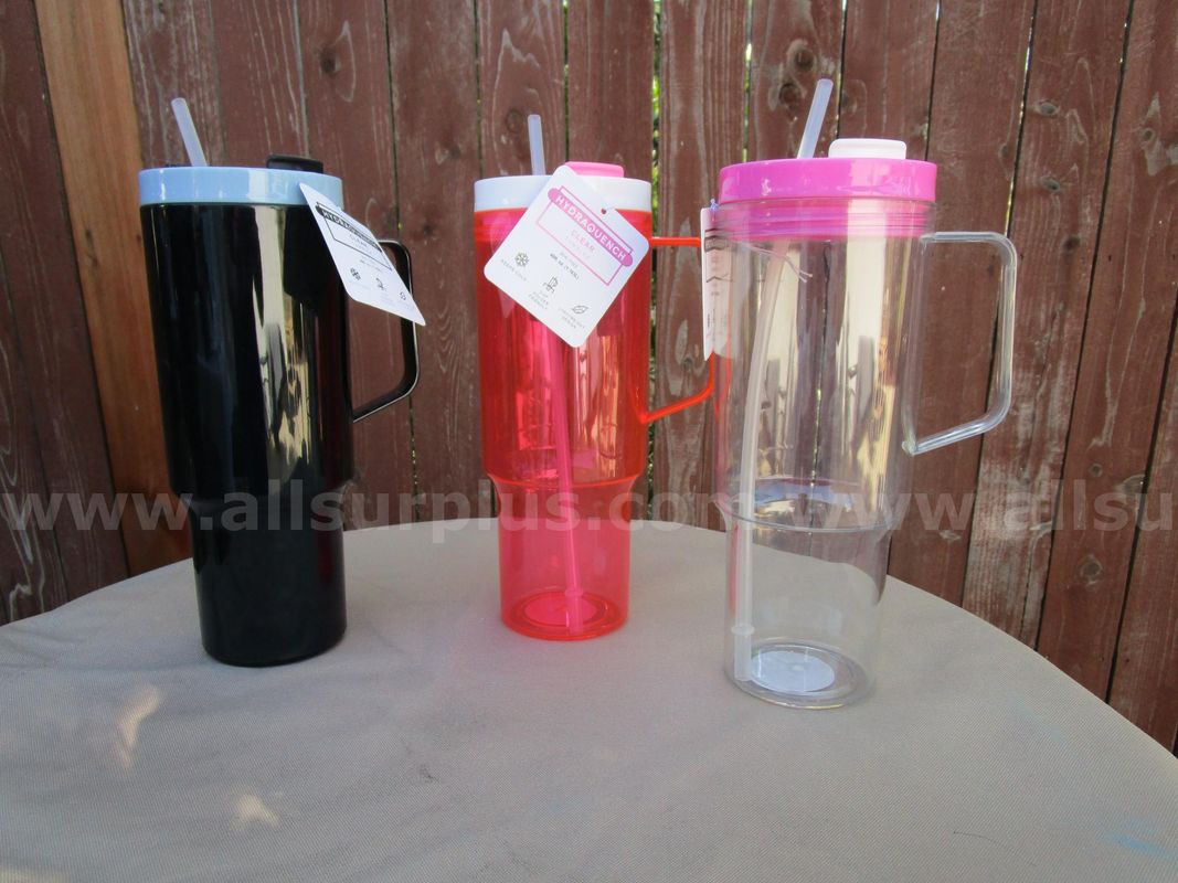 12 Hydraquench Clear Tumbler BPA Free 40fl.oz Water Bottle bx6