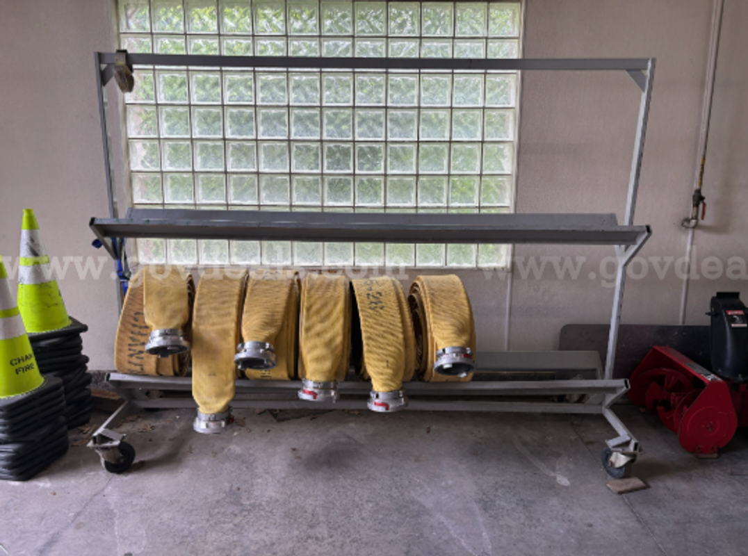 Fire Hose Rack on Wheels