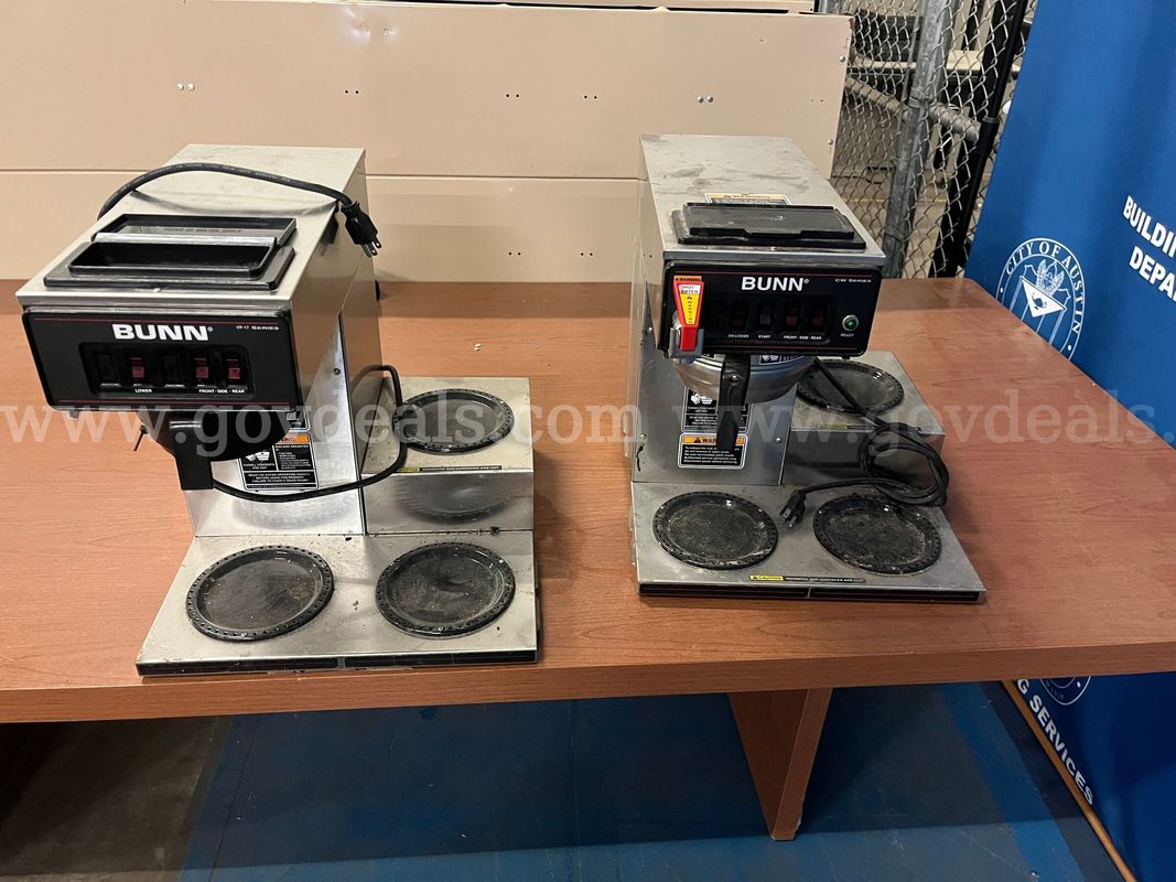 BUNN COFFEE MAKER MACHINES (MODEL: CWTF15,3LSF & MODEL: VP17-3, 3LSST)