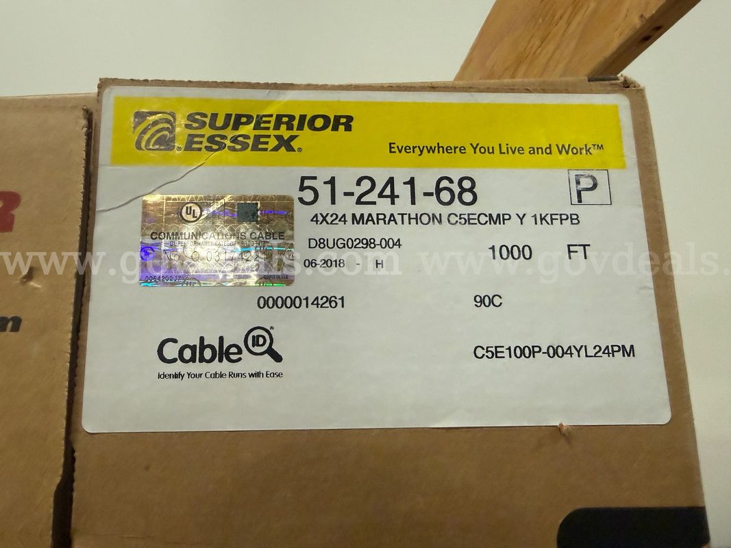 930 feet of Superior Essex Marathon 51-241-68 CAT 5e Plenum Cable