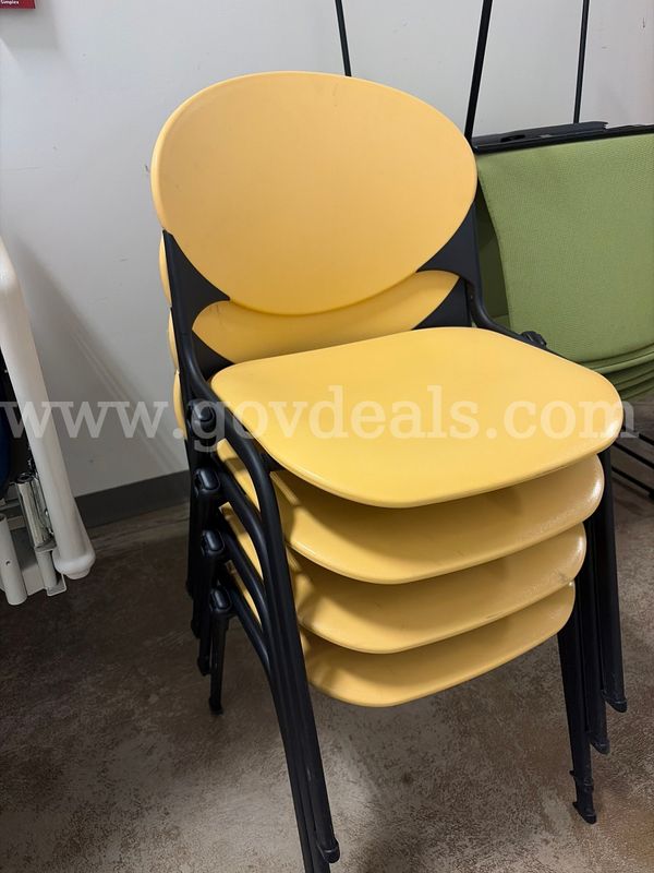 Lot of 4 Kimball International Cinch Stacking Chairs