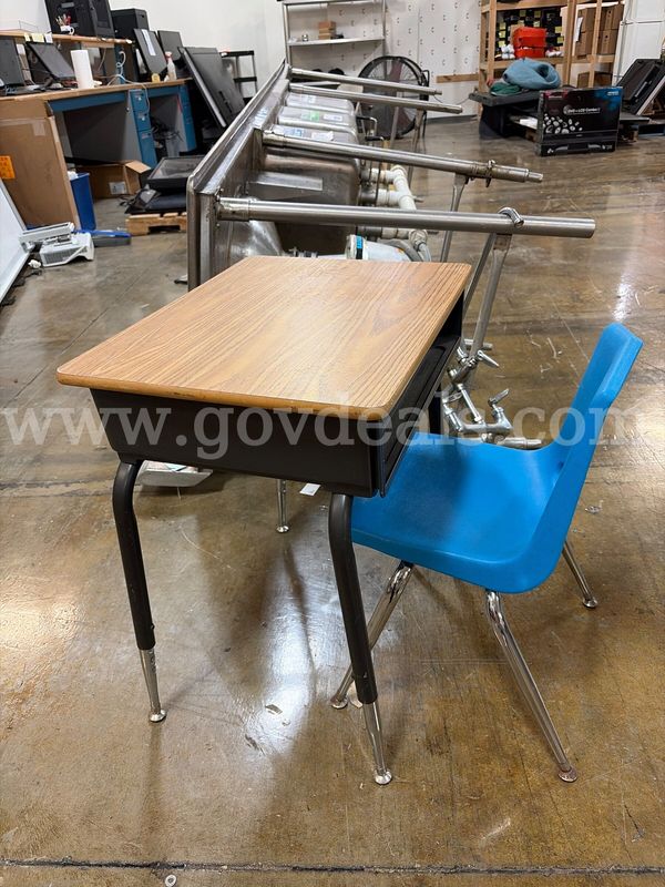 Children's School Desk with Plastic Chair