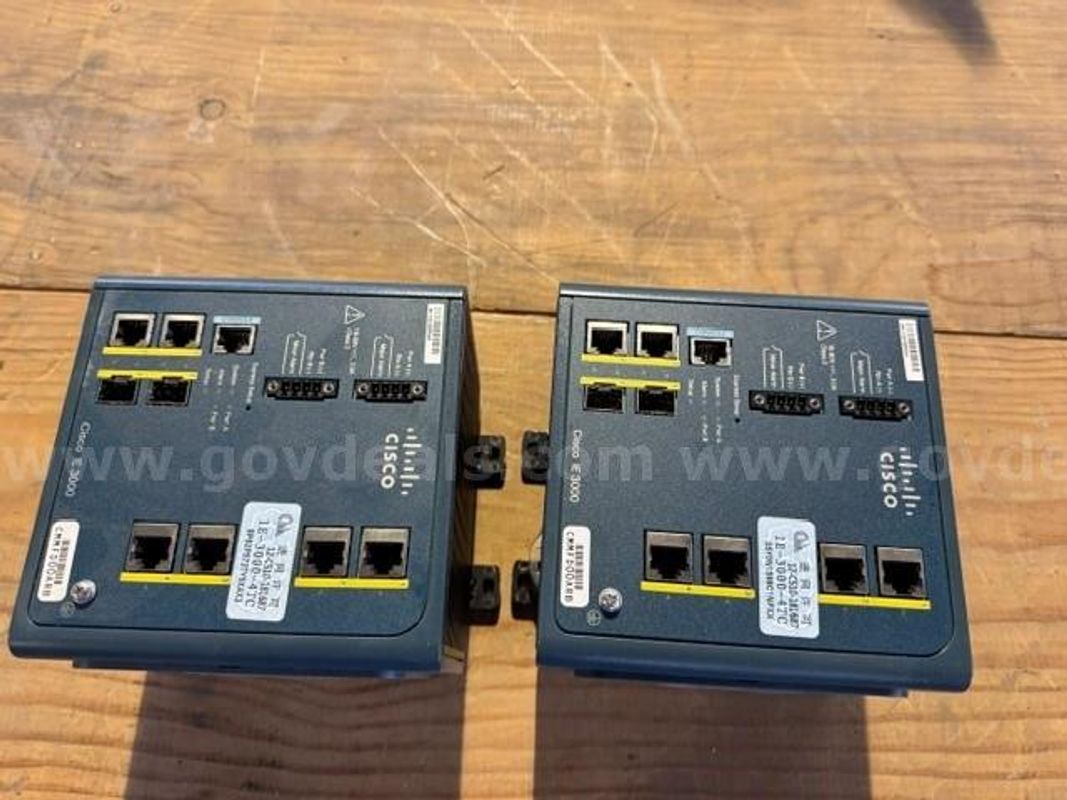2 - Genuine Cisco IE-3000-4TC 4-Port Industrial Ethernet Switch 10/100/1000 MBPS