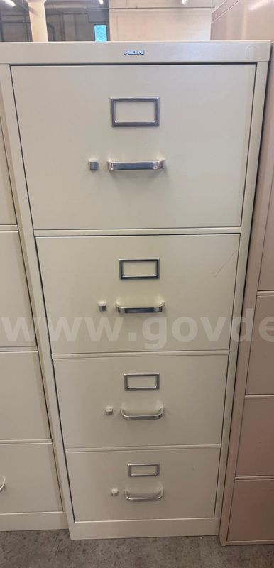 4-Door Beige Filing Cabinet