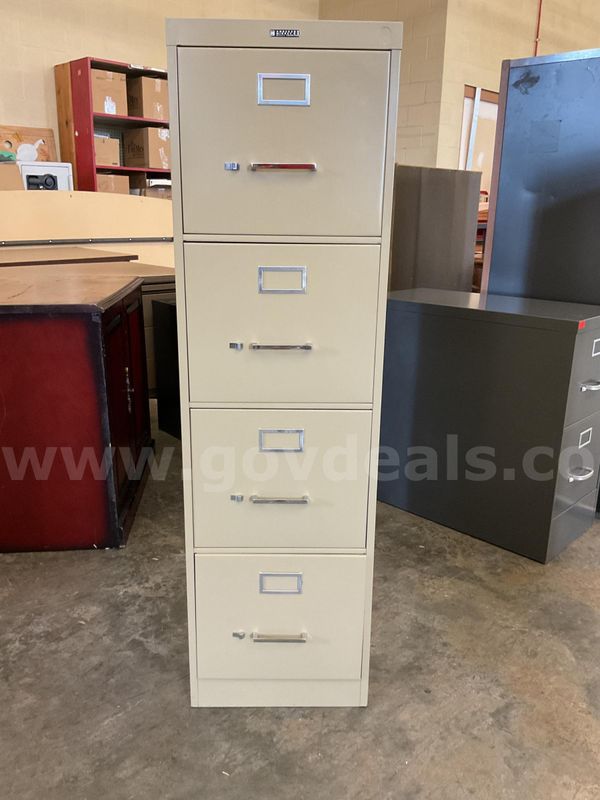 Tan Filing Cabinet - Four Drawers