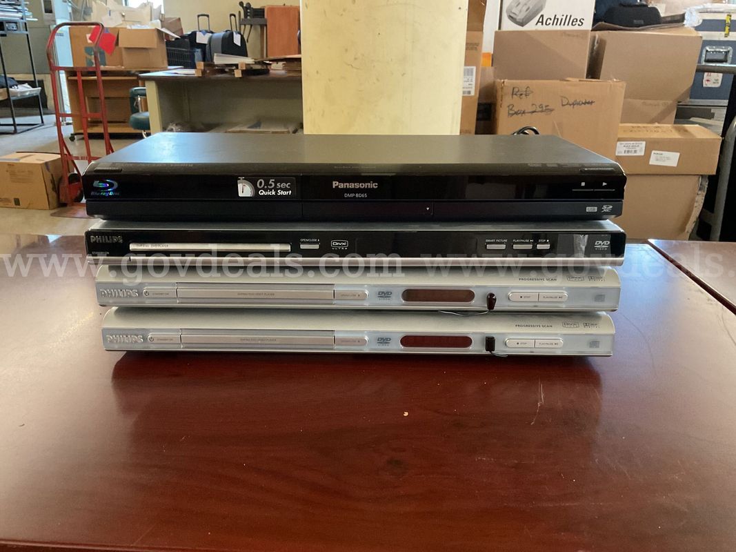 Stack of 4 DVD Players